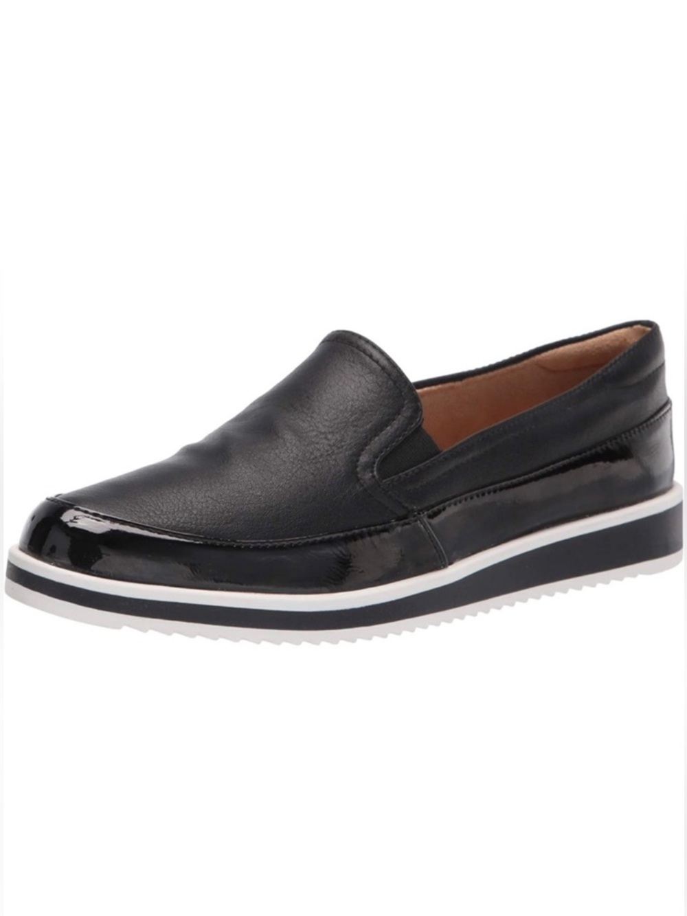 Naturalizer Women's Rome Slip-On Black and White Loafers - Size 6.5 (NWT)